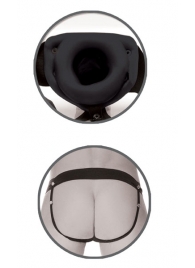 Черный полый страпон унисекс Hollow Strap-On - 14,5 см. - Pipedream - купить с доставкой в Новороссийске