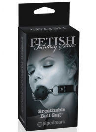 Черный кляп с дырочками Breathable Ball Gag - Pipedream - купить с доставкой в Новороссийске