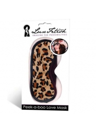 Леопардовая маска на глаза Peek-a-Boo - Lux Fetish - купить с доставкой в Новороссийске