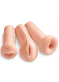 Комплект из 3 мастурбаторов All 3 Holes: вагина, анус, ротик - Pipedream - в Новороссийске купить с доставкой