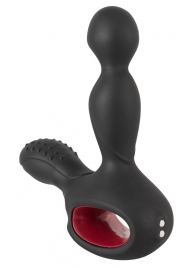 Черный вибромассажер простаты с нагревом и ротацией Prostate Plug - 14,5 см. - Orion - в Новороссийске купить с доставкой