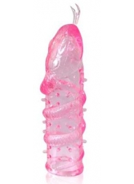 Закрытая рельефная насадка Crystal sleeve snakes в виде змеи с усиками - 14 см. - Erowoman-Eroman - в Новороссийске купить с доставкой