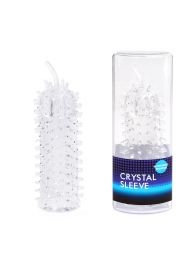 Закрытая рельефная насадка Crystal sleeve с усиками - 12 см. - Erowoman-Eroman - в Новороссийске купить с доставкой