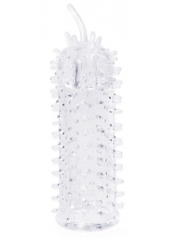Закрытая рельефная насадка Crystal sleeve с усиками - 12 см. - Erowoman-Eroman - в Новороссийске купить с доставкой