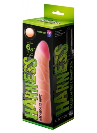 Фаллическая насадка на трусики харнесс - 17,5 см. - LOVETOY (А-Полимер) - купить с доставкой в Новороссийске