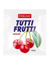 Пробник гель-смазки Tutti-frutti с вишнёвым вкусом - 4 гр. - Биоритм - купить с доставкой в Новороссийске