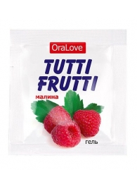 Пробник гель-смазки Tutti-frutti с малиновым вкусом - 4 гр. - Биоритм - купить с доставкой в Новороссийске