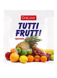 Пробник гель-смазки Tutti-frutti со вкусом тропических фруктов - 4 гр. - Биоритм - купить с доставкой в Новороссийске