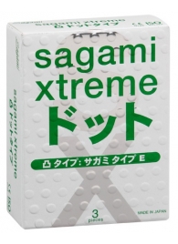 Презервативы Sagami Xtreme SUPER DOTS с точками - 3 шт. - Sagami - купить с доставкой в Новороссийске