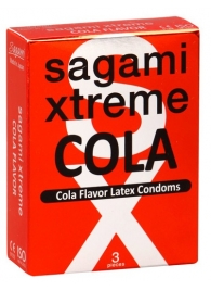 Ароматизированные презервативы Sagami Xtreme COLA - 3 шт. - Sagami - купить с доставкой в Новороссийске