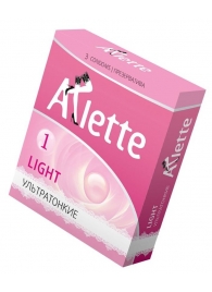 Ультратонкие презервативы Arlette Light - 3 шт. - Arlette - купить с доставкой в Новороссийске