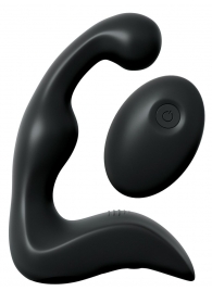 Черный вибромассажер простаты с пультом ДУ Control P-Spot Pro - Pipedream - в Новороссийске купить с доставкой