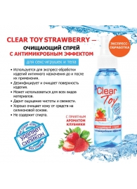 Очищающий спрей для игрушек CLEAR TOY Strawberry - 100 мл. - Биоритм - купить с доставкой в Новороссийске