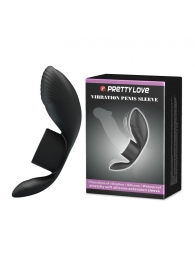 Черное кольцо на пенис с вибрацией Vibration Penis Sleeve - Baile - в Новороссийске купить с доставкой