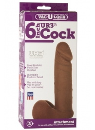 Насадка-мулат для трусиков Vac-U-Lock 6  ULTRASKYN Cock - 17,3 см. - Doc Johnson - купить с доставкой в Новороссийске
