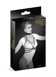 Черная упряжь на грудь Julia - Bijoux Pour Toi - купить с доставкой в Новороссийске