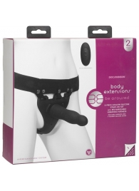 Черный полый вибрострапон Body Extensions BE Aroused - 17,78 см. - Doc Johnson - купить с доставкой в Новороссийске