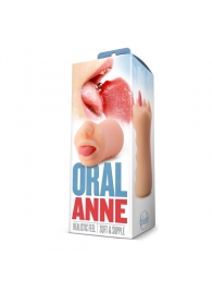 Телесный мастурбатор-ротик с язычком Oral Anne - Blush Novelties - в Новороссийске купить с доставкой