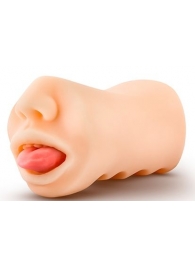 Телесный мастурбатор-ротик с язычком Oral Anne - Blush Novelties - в Новороссийске купить с доставкой
