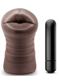 Коричневый мастурбатор-ротик Heather - Blush Novelties - в Новороссийске купить с доставкой