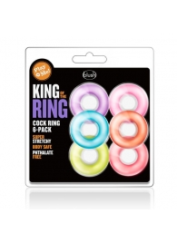 Набор из 6 эрекционных колец King of the Ring - Blush Novelties - в Новороссийске купить с доставкой