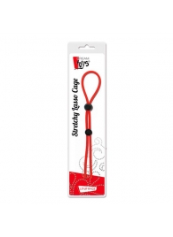 Красное лассо на пенис с двумя бусинами STRETCHY LASSO CAGE - Dream Toys - в Новороссийске купить с доставкой