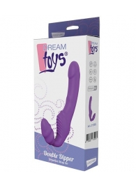 Фиолетовый безремневой вибрострапон DOUBLE DIPPER - Dream Toys - купить с доставкой в Новороссийске