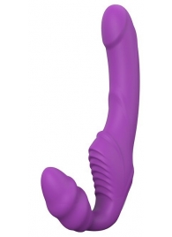Фиолетовый безремневой вибрострапон DOUBLE DIPPER - Dream Toys - купить с доставкой в Новороссийске