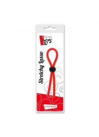 Красное эрекционное лассо с одной бусинкой-утяжкой STRETCHY THICK LASSO - Dream Toys - в Новороссийске купить с доставкой