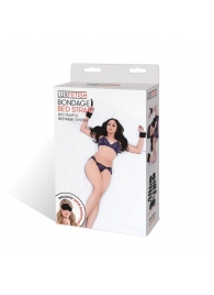Чёрные манжеты для фиксации на кровати Bondage Bed Strap - Lux Fetish - купить с доставкой в Новороссийске