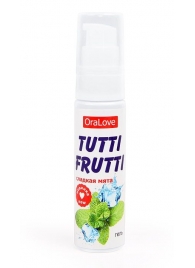 Гель-смазка Tutti-frutti со вкусом сладкой мяты - 30 гр. - Биоритм - купить с доставкой в Новороссийске