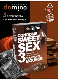 Презервативы для орального секса DOMINO Sweet Sex с ароматом шоколадного мусса - 3 шт. - Domino - купить с доставкой в Новороссийске