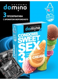 Презервативы для орального секса DOMINO Sweet Sex с ароматом мороженого - 3 шт. - Domino - купить с доставкой в Новороссийске