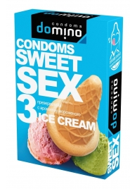 Презервативы для орального секса DOMINO Sweet Sex с ароматом мороженого - 3 шт. - Domino - купить с доставкой в Новороссийске