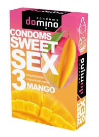 Презервативы для орального секса DOMINO Sweet Sex с ароматом манго - 3 шт. - Domino - купить с доставкой в Новороссийске