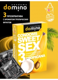 Презервативы для орального секса DOMINO Sweet Sex с ароматом тропических фруктов - 3 шт. - Domino - купить с доставкой в Новороссийске