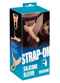 Силиконовый полый страпон на ремнях Silicone Strap-on - 16 см. - Orion - купить с доставкой в Новороссийске