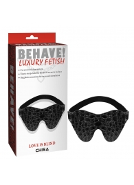 Черная маска на глаза Behave - Chisa - купить с доставкой в Новороссийске
