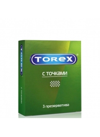 Текстурированные презервативы Torex  С точками  - 3 шт. - Torex - купить с доставкой в Новороссийске