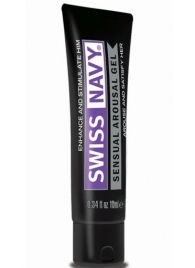 Возбуждающий гель-лубрикант на водной основе Sensual Arousal Lubricant - 10 мл. - Swiss navy - купить с доставкой в Новороссийске