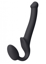 Черный безремневой страпон Silicone Bendable Strap-On S - Strap-on-me - купить с доставкой в Новороссийске