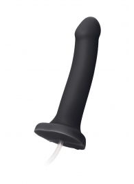 Черный фаллос с имитацией эякуляции Silicon Cum Dildo L - 19,6 см. - Strap-on-me - купить с доставкой в Новороссийске