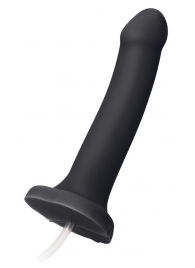 Черный фаллос с имитацией эякуляции Silicon Cum Dildo L - 19,6 см. - Strap-on-me - купить с доставкой в Новороссийске