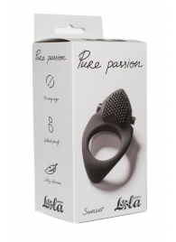 Черное эрекционное виброкольцо Pure Passion Sunset - Lola Games - в Новороссийске купить с доставкой
