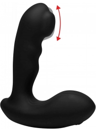 Черный стимулятор простаты Alpha-Pro 7X P-Milker Silicone Prostate Stimulator with Milking Bead - XR Brands - в Новороссийске купить с доставкой