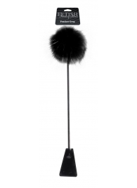 Черный стек Feather Crop с пуховкой на конце - 53,3 см. - Pipedream - купить с доставкой в Новороссийске