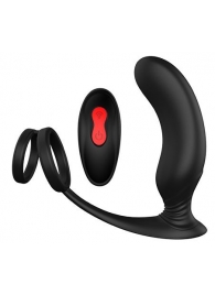 Черный массажер простаты REMOTE P-PLEASER - Dream Toys - в Новороссийске купить с доставкой