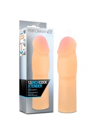 Телесная насадка-удлинитель на пенис PERFORMANCE 1.5INCH COCK XTENDER - 16 см. - Blush Novelties - в Новороссийске купить с доставкой