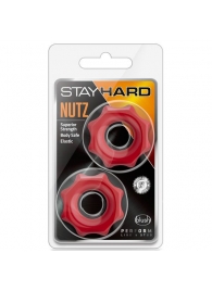 Набор из 2 красных фигурных эрекционных колец NUTZ - Blush Novelties - в Новороссийске купить с доставкой