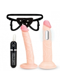 Регулируемые трусики с 2 насадками - 16 и 15 см. - Lux Fetish - купить с доставкой в Новороссийске